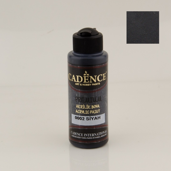 PREMIUM AKRİLİK BOYA 0002 SİYAH 120ML
