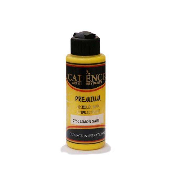 PREMIUM AKRİLİK BOYA 0755 LİMON SARI 120ML