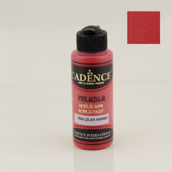 PREMIUM AKRİLİK BOYA 7550 ÇİLEK KIRMIZI 120ML