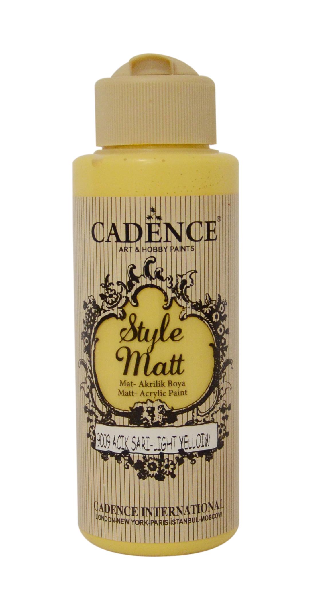 STYLE MAT AKRİLİK BOYA S-9009 AÇIK SARI 120ML