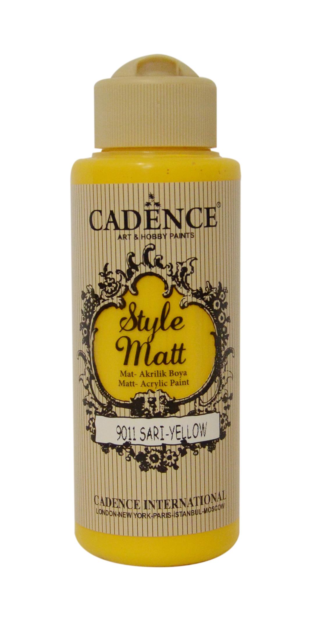 STYLE MAT AKRİLİK BOYA S-9011 SARI 120ML