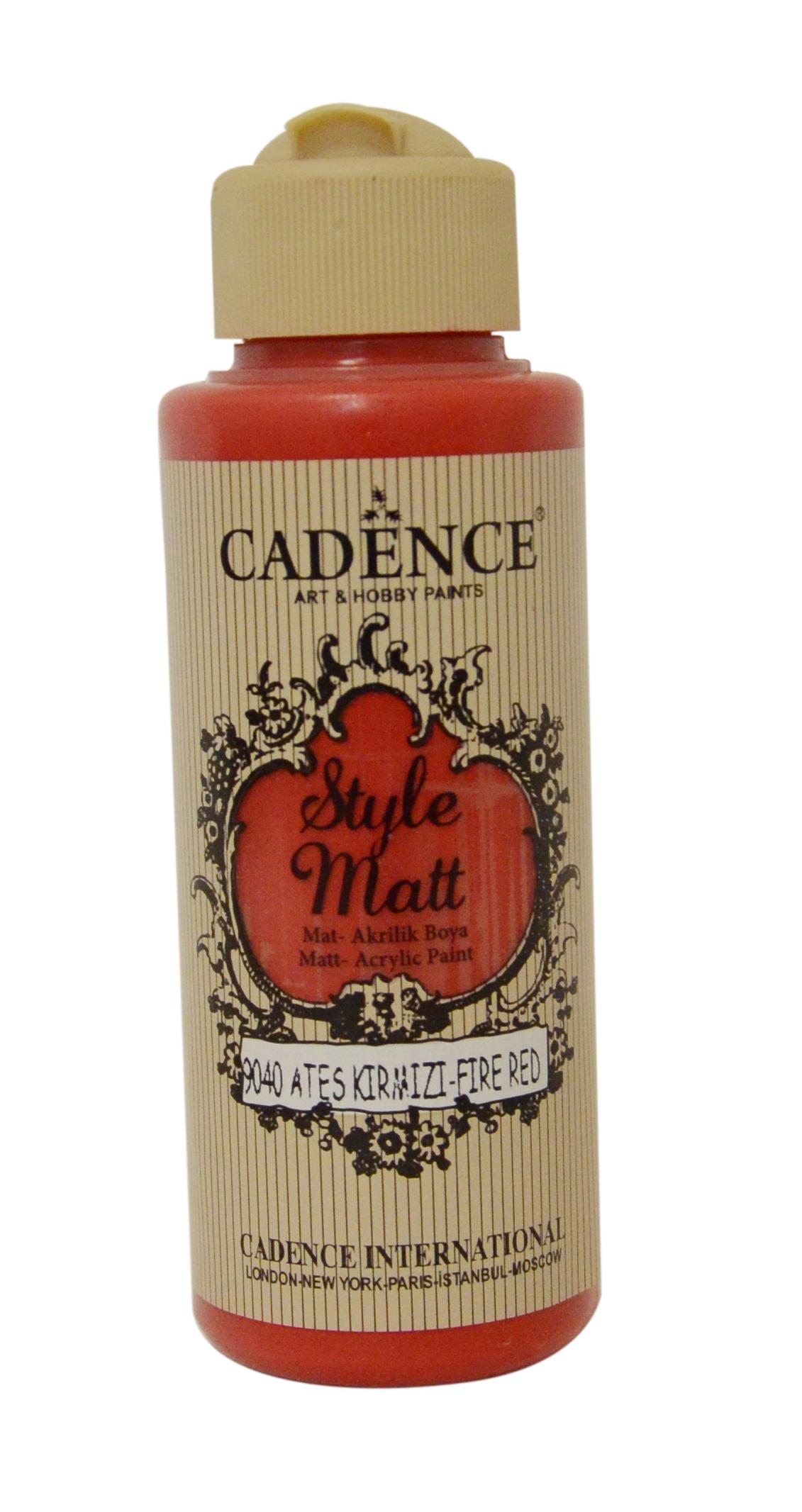 STYLE MAT AKRİLİK BOYA S-9040 ATEŞ KIRMIZI 120ML