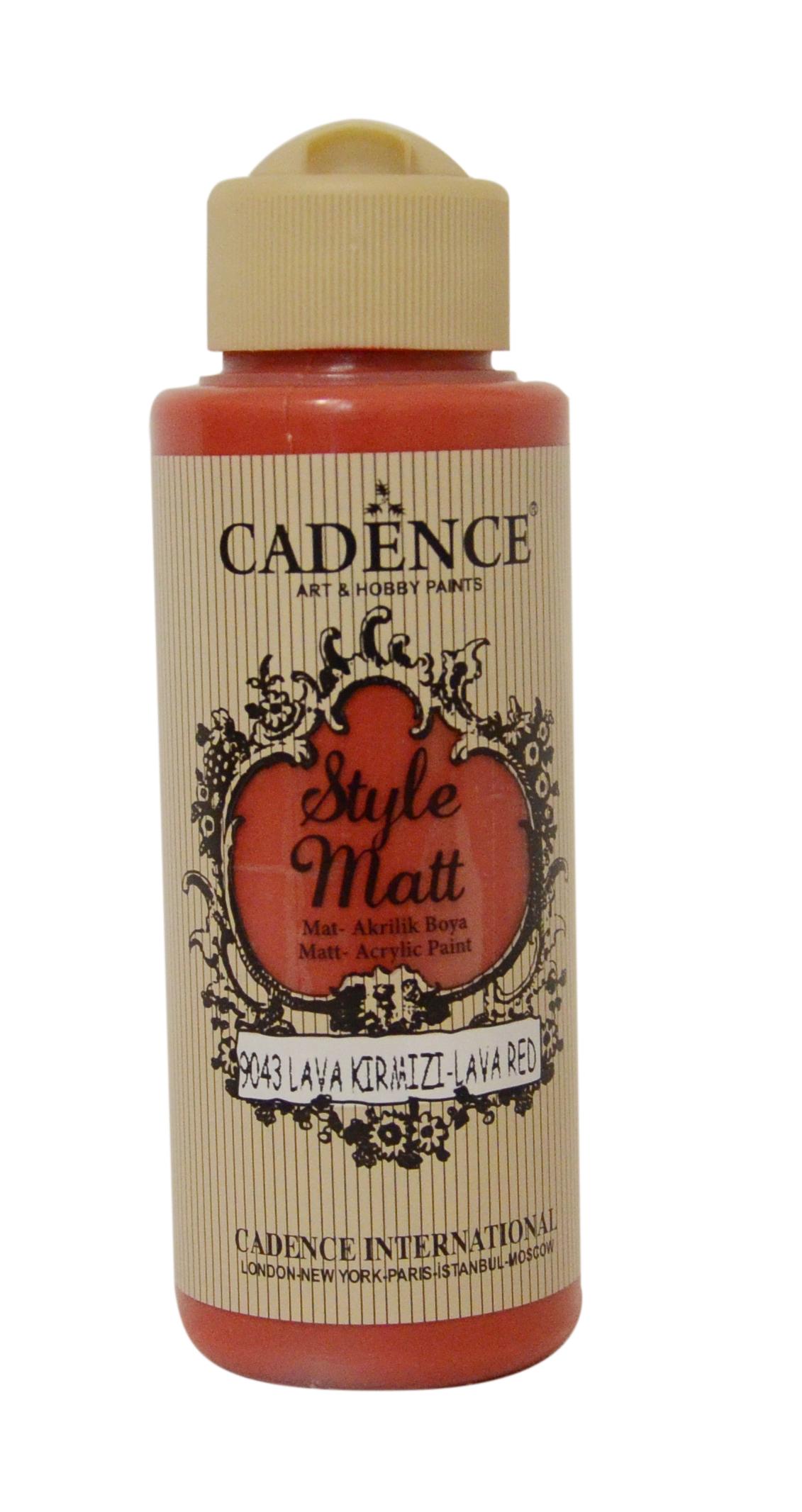 STYLE MAT AKRİLİK BOYA S-9043 LAVA KIRMIZI 120ML