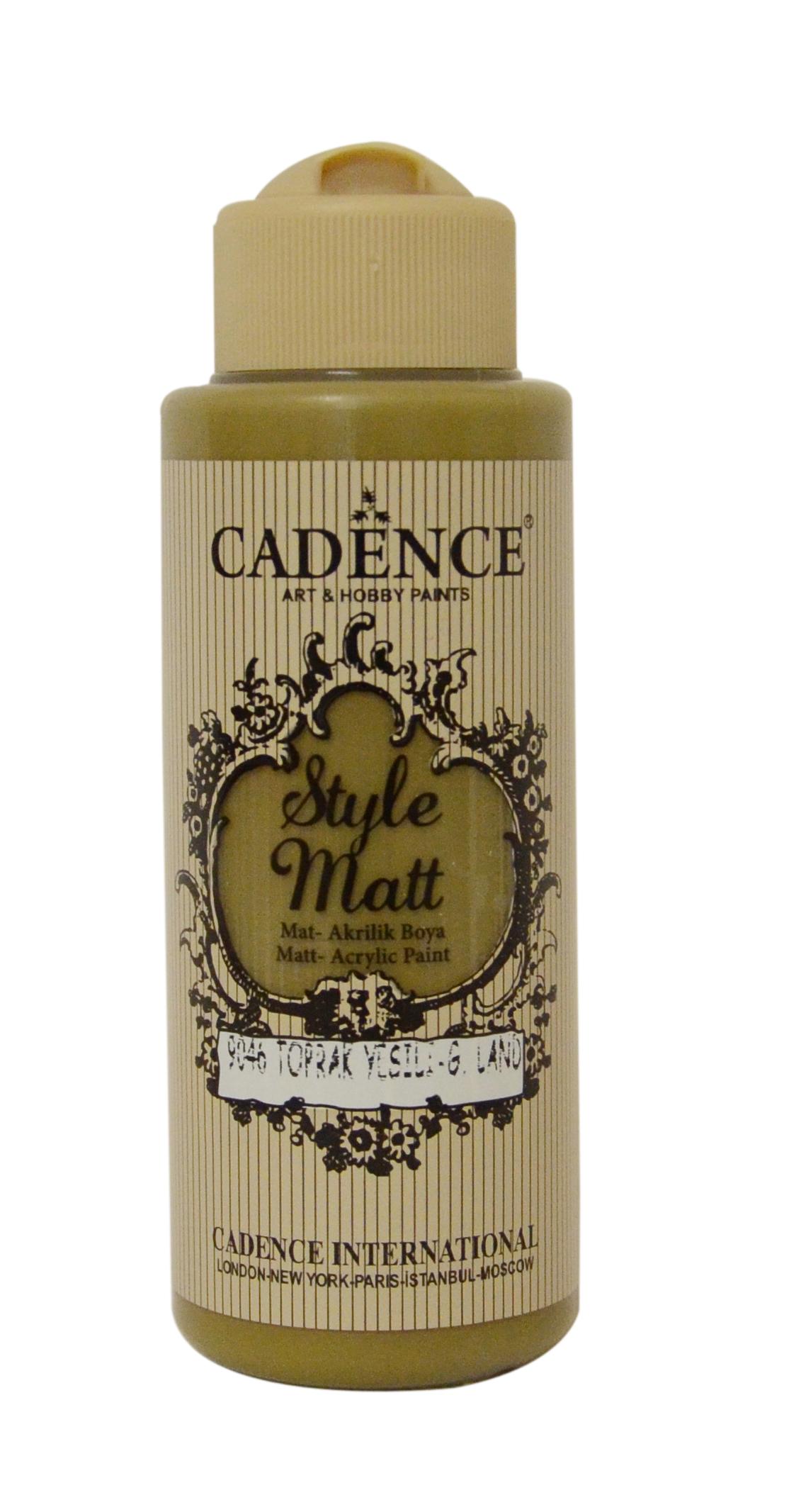 STYLE MAT AKRİLİK BOYA S-9046 TOPRAK YEŞİL 120ML