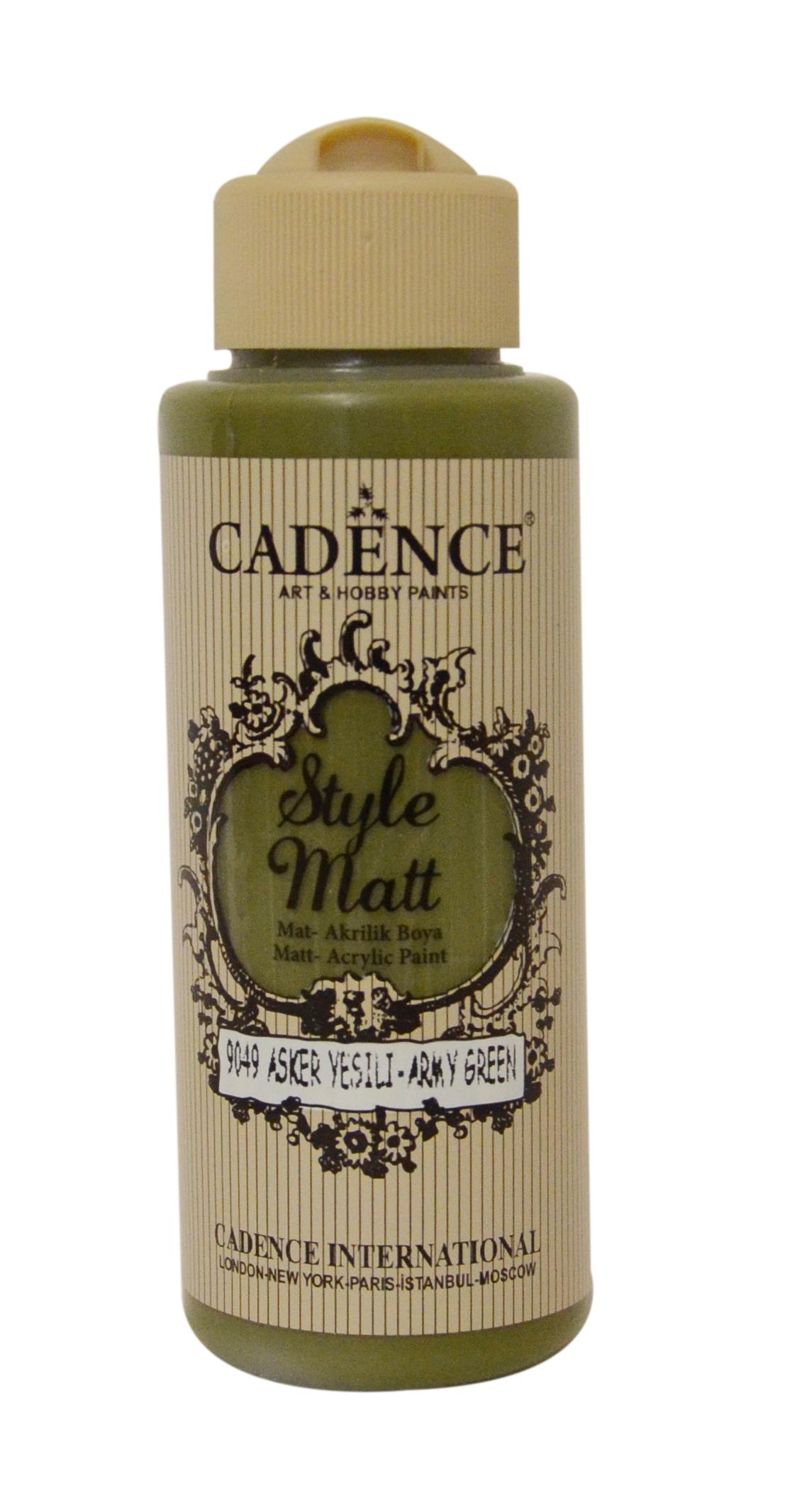 STYLE MAT AKRİLİK BOYA S-9049 ASKER YEŞİLİ 120ML