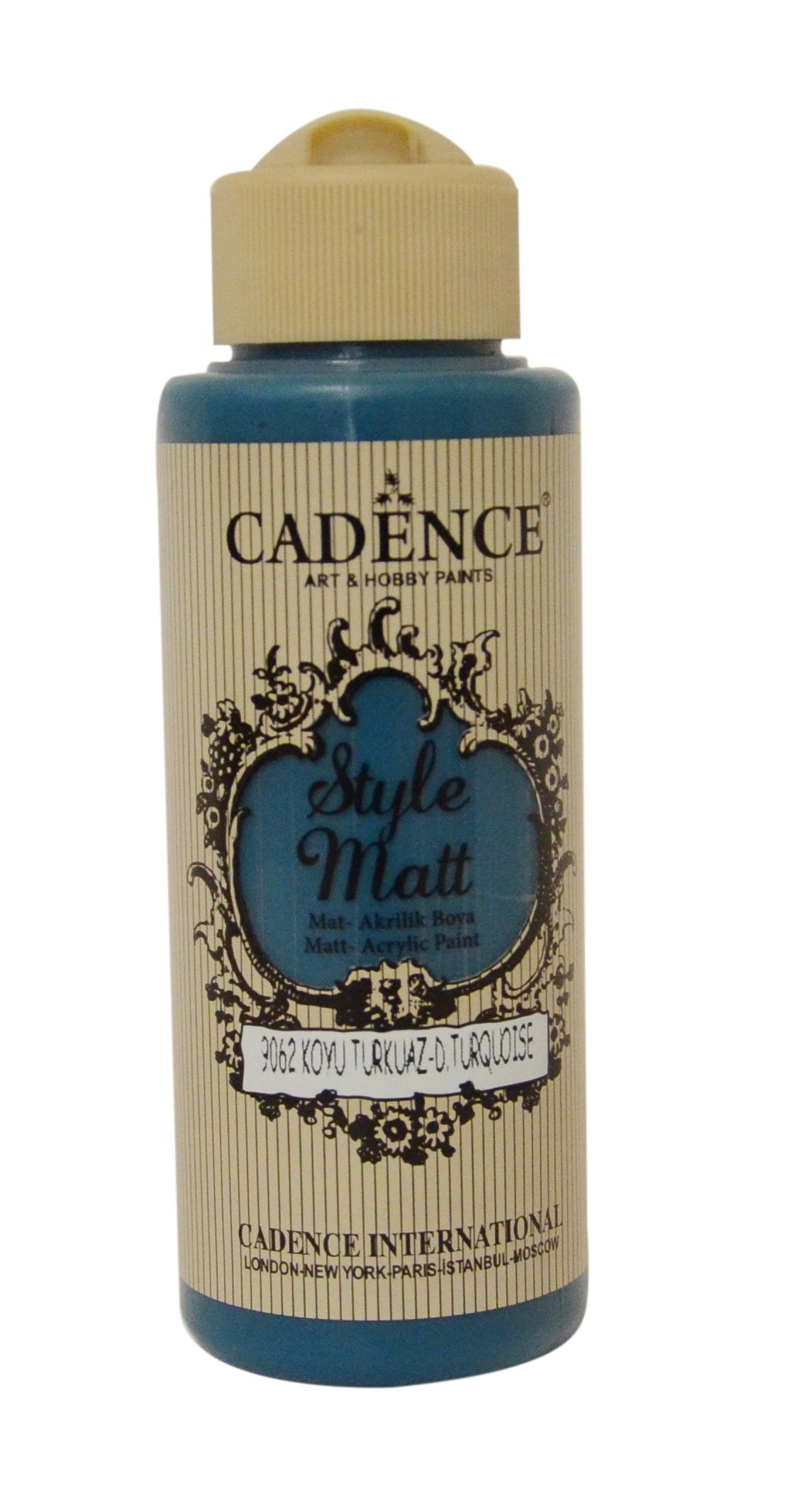 STYLE MAT AKRİLİK BOYA S-9062 KOYU TURKUAZ 120ML