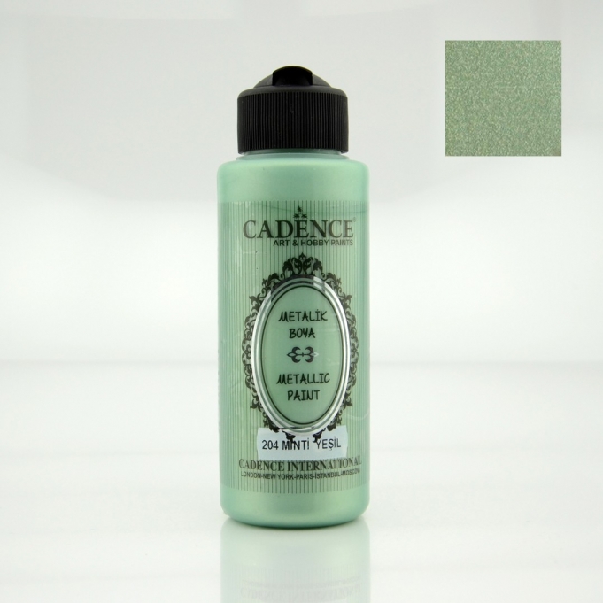 METALİK SEDEFLİ BOYA 204 MİNT YEŞİLİ 120ML