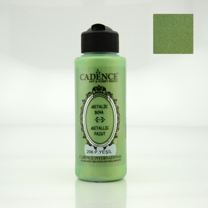 METALİK SEDEFLİ BOYA 206 PASTEL YEŞİL 120ML