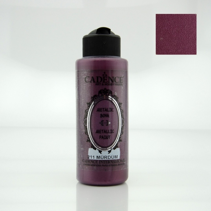 METALİK SEDEFLİ BOYA 211 MÜRDÜM 120ML