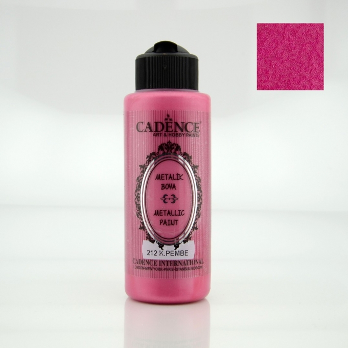 METALİK SEDEFLİ BOYA 212 KOYU PEMBE 120ML