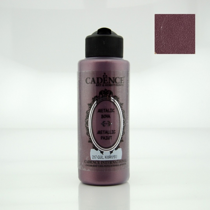 METALİK SEDEFLİ BOYA 217 GÜL KURUSU 120ML
