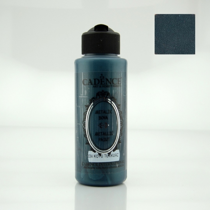 METALİK SEDEFLİ BOYA 224 KOYU TURKUAZ 120ML