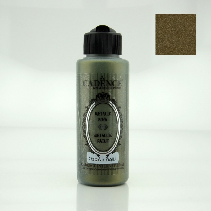 METALİK SEDEFLİ BOYA 232 CEVİZ YEŞİLİ 120ML