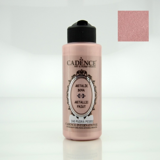 METALİK SEDEFLİ BOYA 240 PUDRA PEMBE 120ML