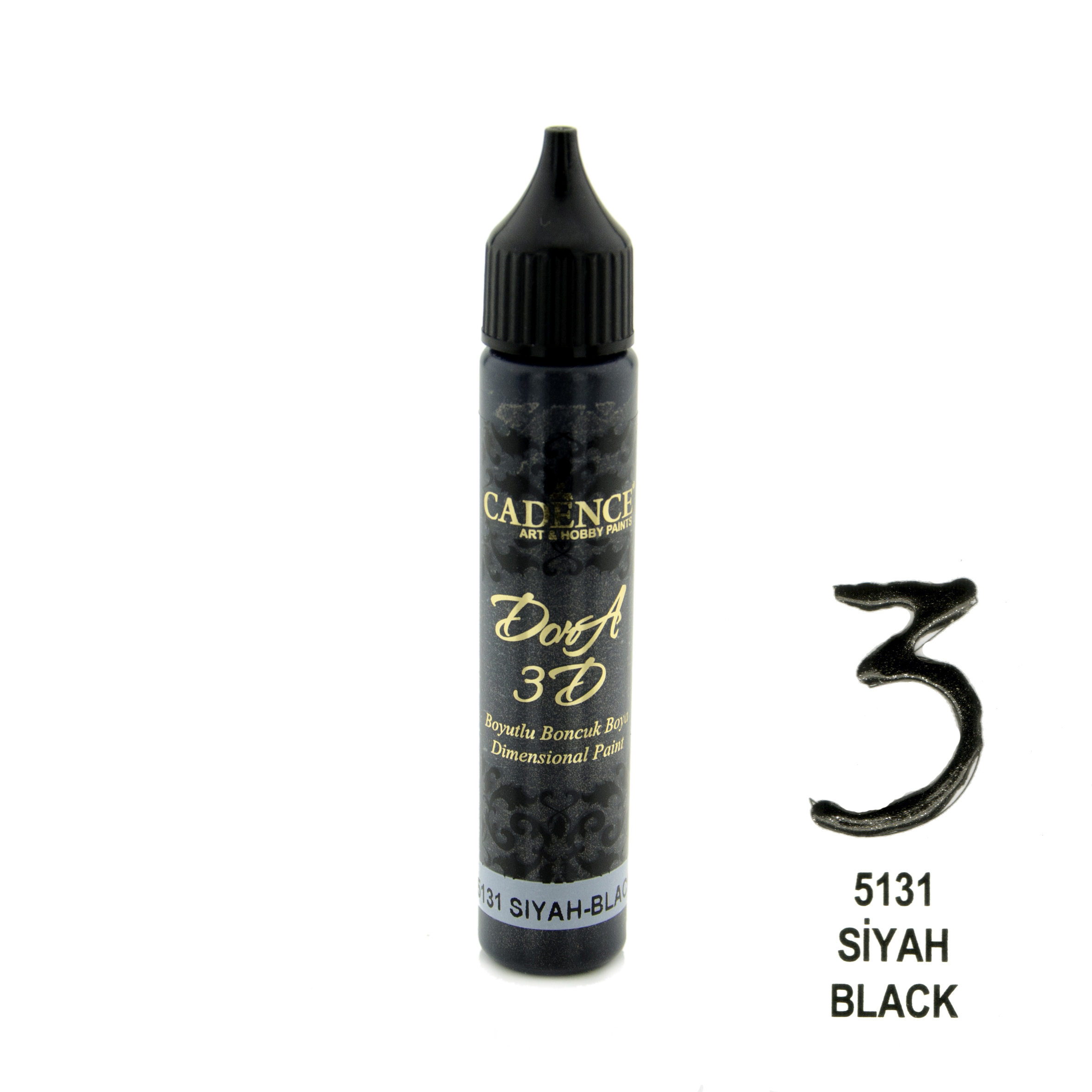 3D DORA BONCUK BOYA 5131 SİYAH 25ML