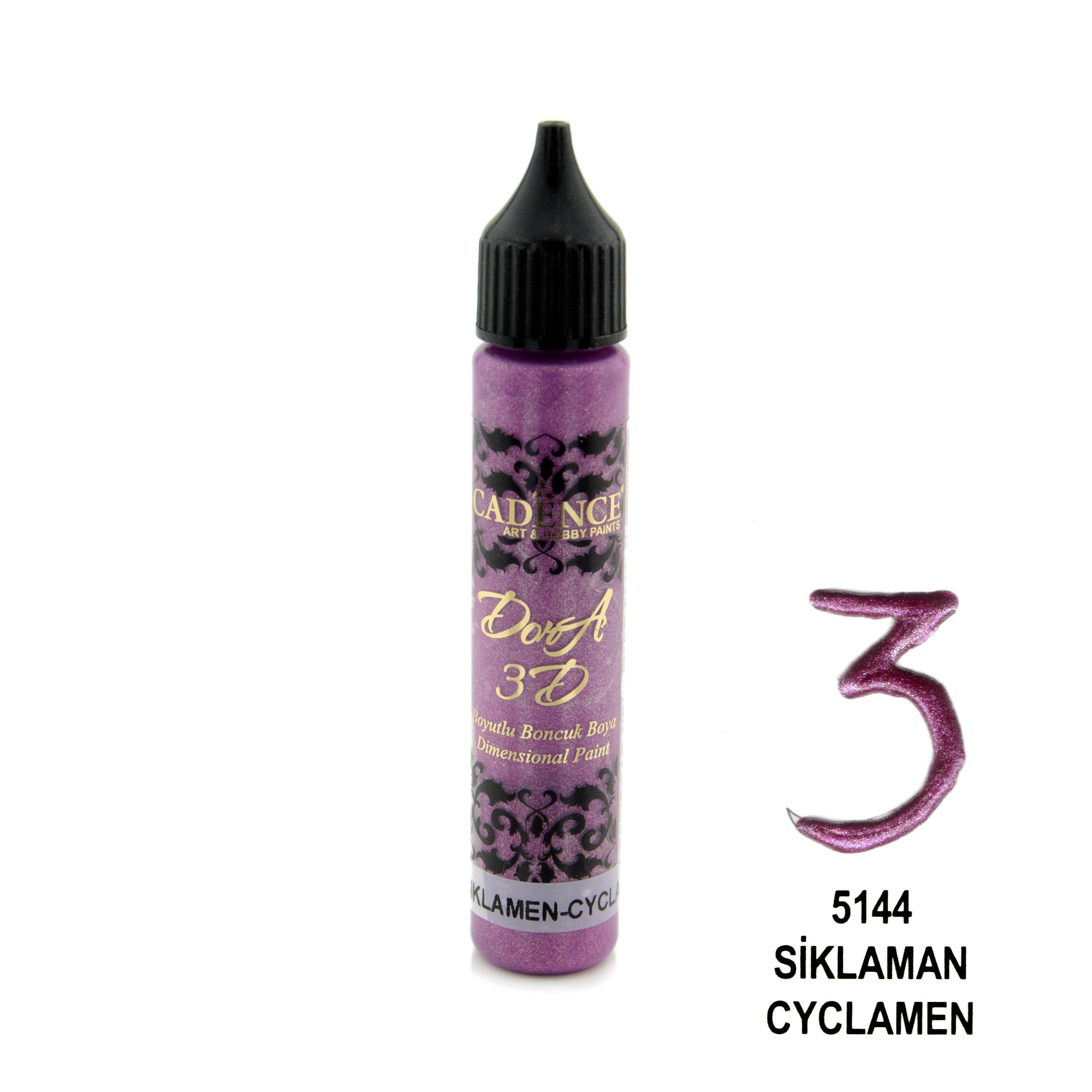 3D DORA BONCUK BOYA 5144 SIKLAMEN 25ML