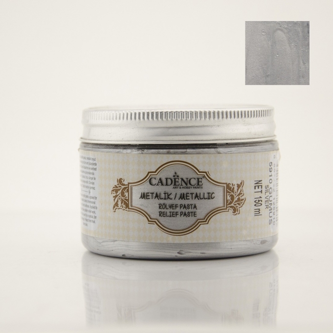 METALİK RÖLYEF PASTA 5910 GÜMÜŞ 150ML