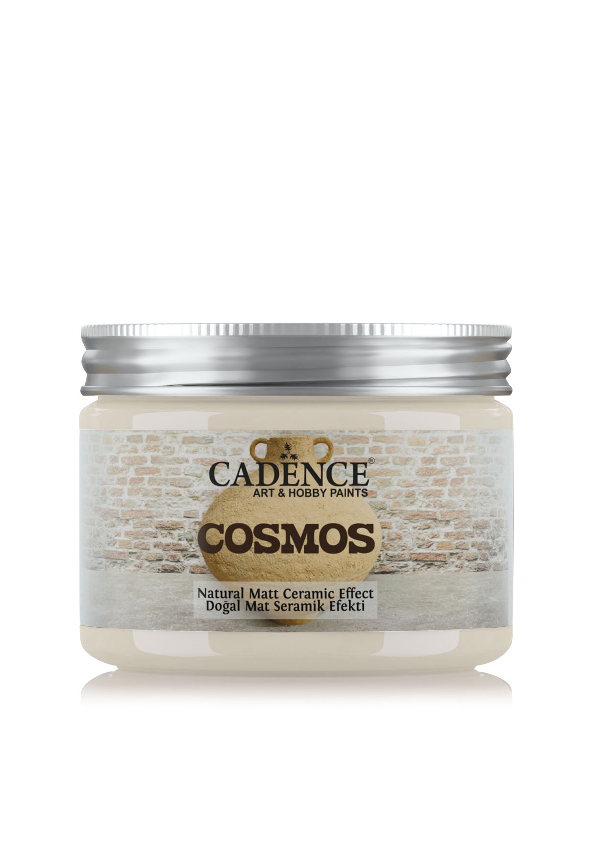 COSMOS DOĞAL MAT SERAMİK EFEKT CS-02 EKRU 150 ML