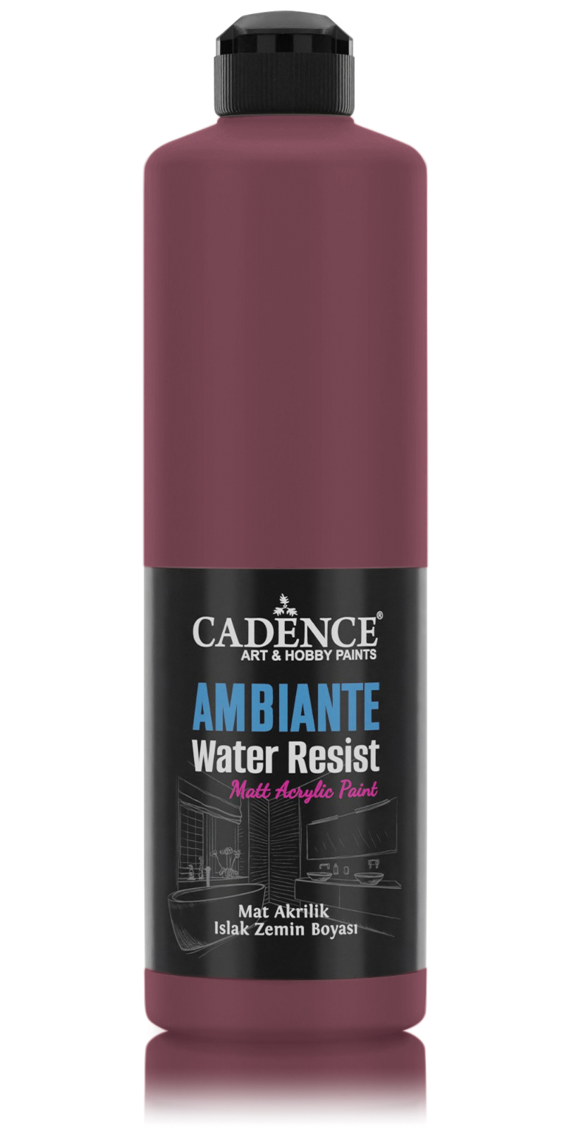 AMBIENTE SUYA DAY. AKR. BOYA AW-34 BORDO 500ML + KATALİZÖR 20GR