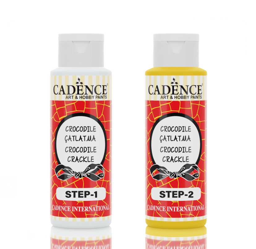 CROCODILE RENKLİ ÇATLATMA C-1004 SARI STEP1+STEP2 70+70ML